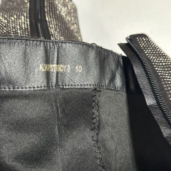 Mata Black Silver Sparkle Slouch Pointed Toe Heeled Boot Size 10 NEW - Picture 7 of 10